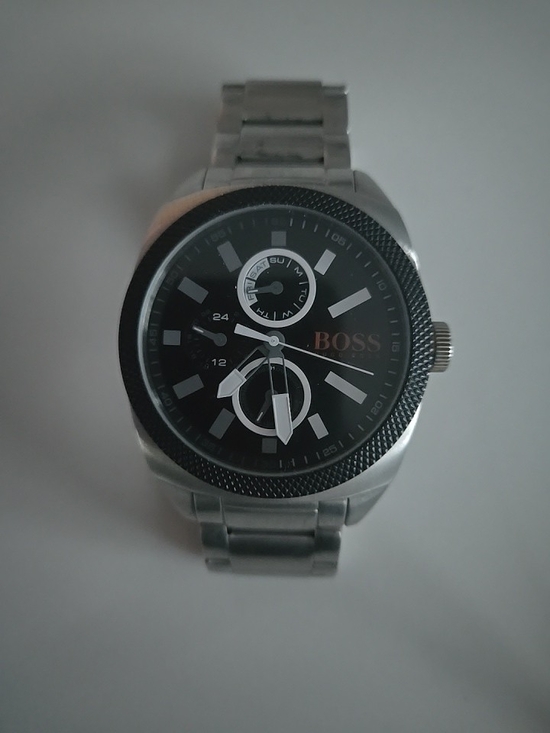 Boss Other - Boss Silver Stainless Steel Watch with Black Dial